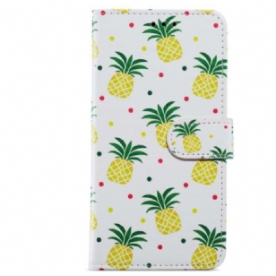 Housse Moto G73 5G Ananas à Lanière