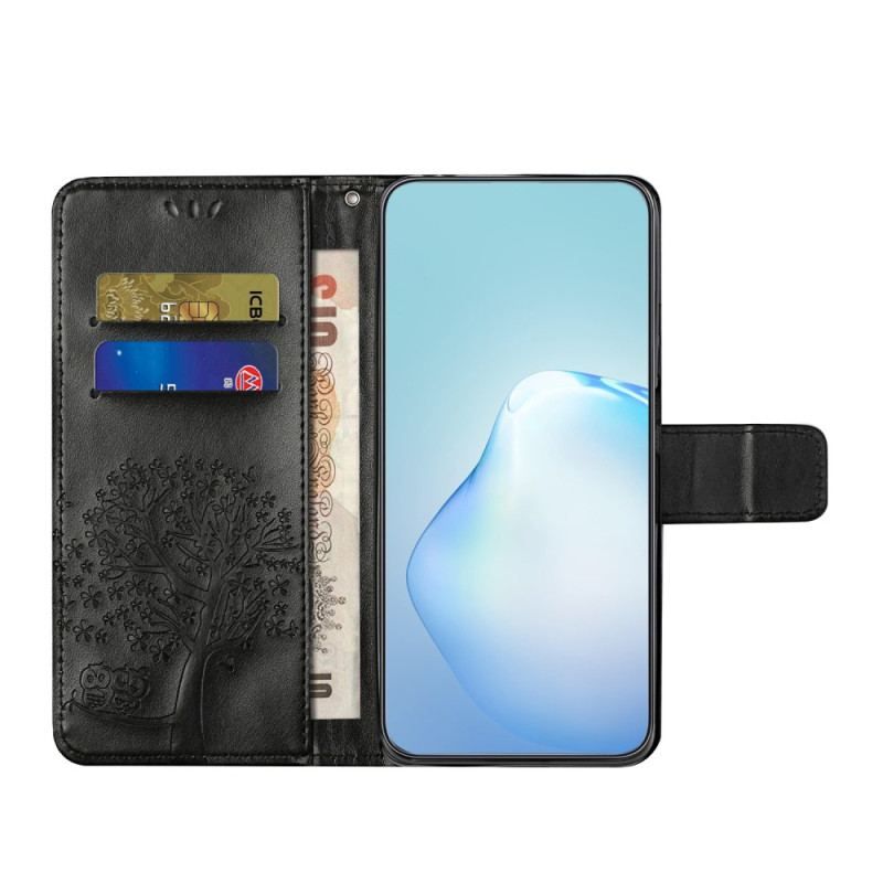 Housse Moto G73 5G Arbre aux Hiboux