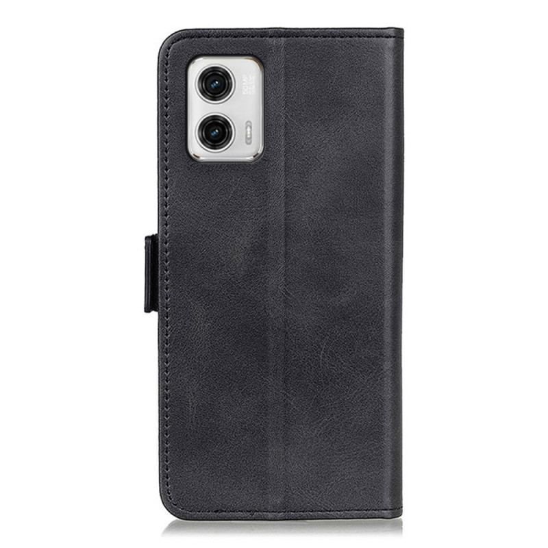 Housse Moto G73 5G Double Fermoir