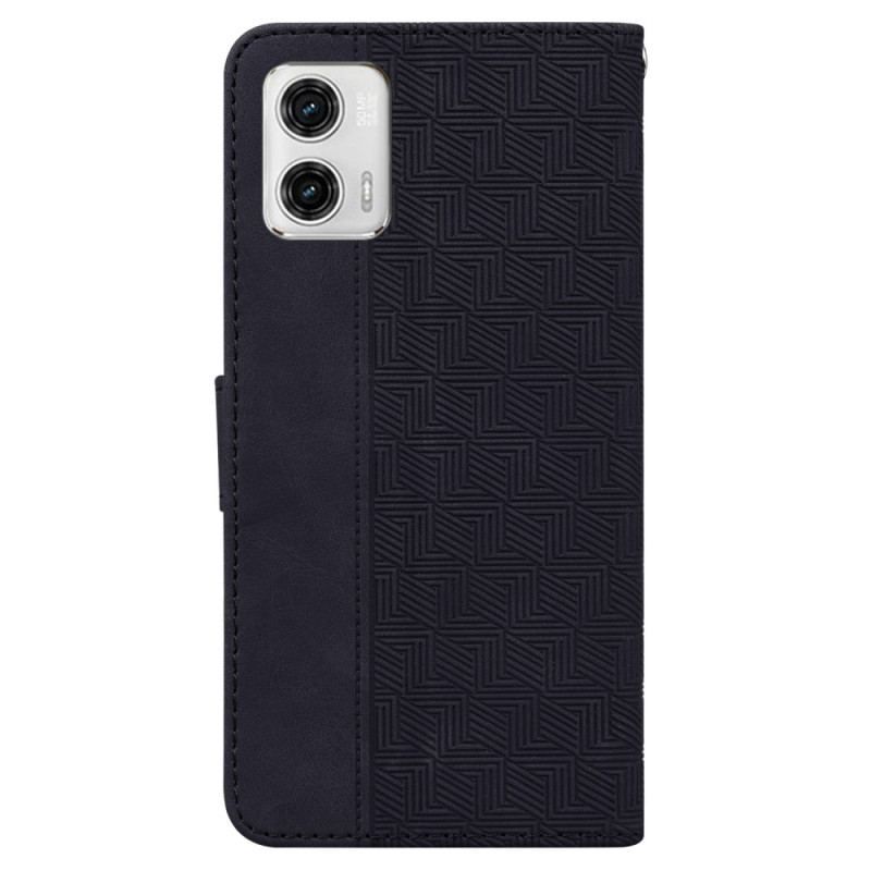 Housse Moto G73 5G Motif à Lanière