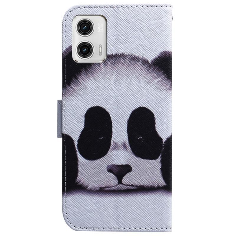 Housse Moto G73 5G Panda à Lanière