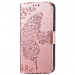 Housse Moto G73 5G Papillon Baroque