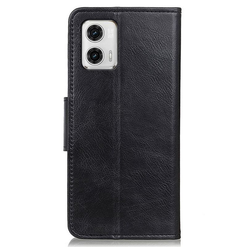 Housse Moto G73 5G Style Cuir Fermoir Réversible