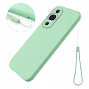 Coque Huawei Nova 11 Pro Silicone Liquide à Lanière