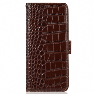 Housse Huawei Nova 11 Pro Texture Crocodile Blocage RFID