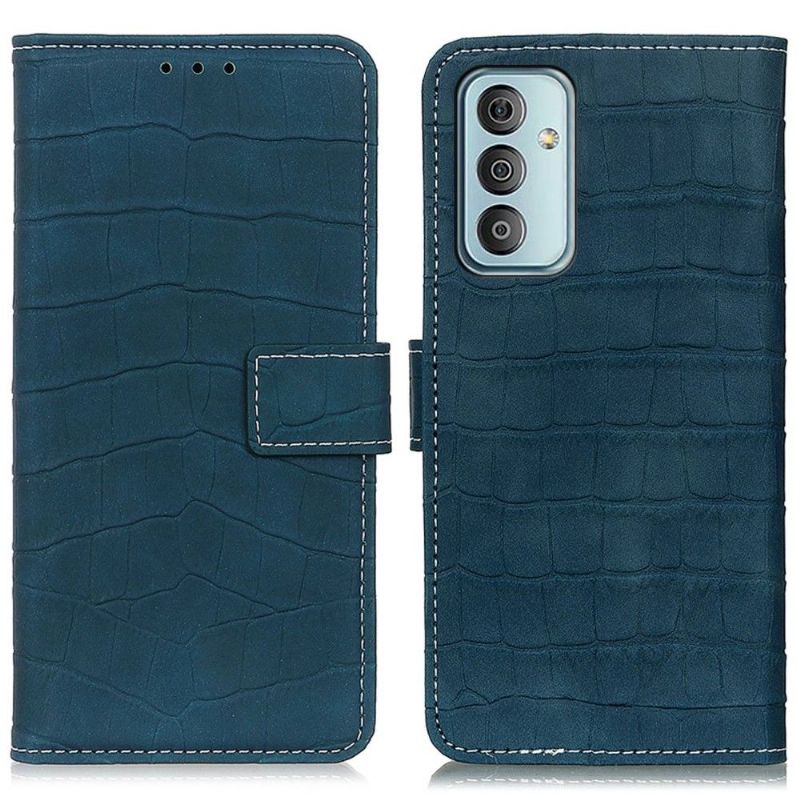 Housse Samsung Galaxy M13 Aspect Croco coutures