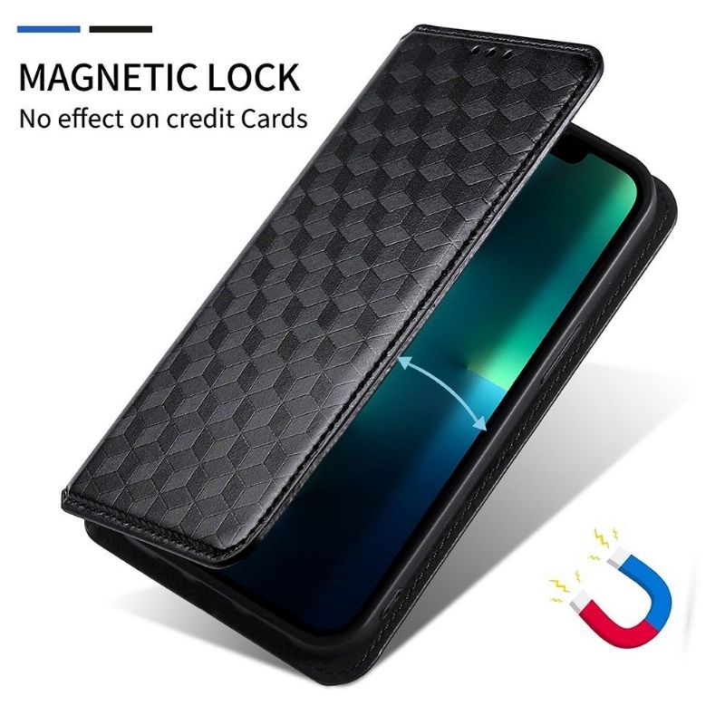 Housse Samsung Galaxy M13 flip cover design géométrie