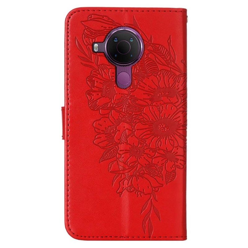 Housse Nokia 3.4 / 5.4 Papillon Fleur Porte-Cartes