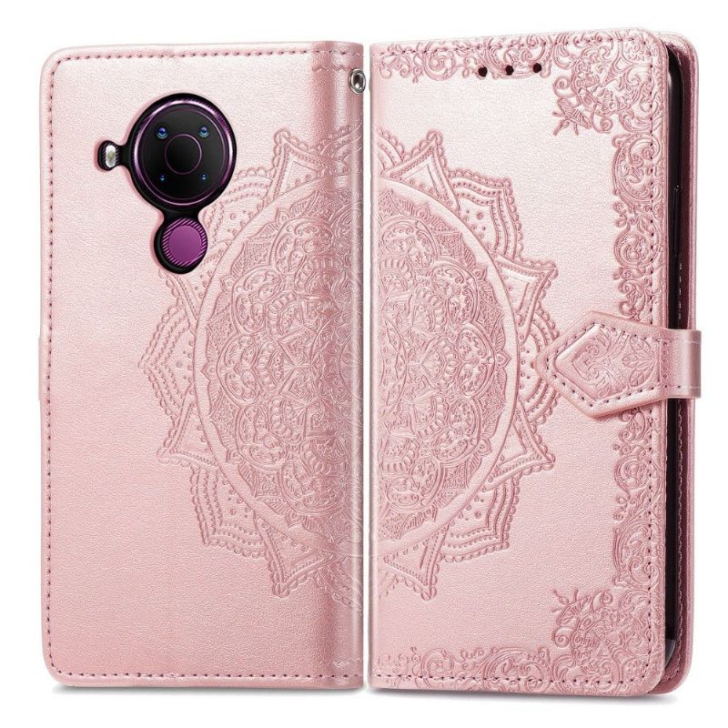 Housse Nokia 5.4 Mandala relief simili cuir rétro