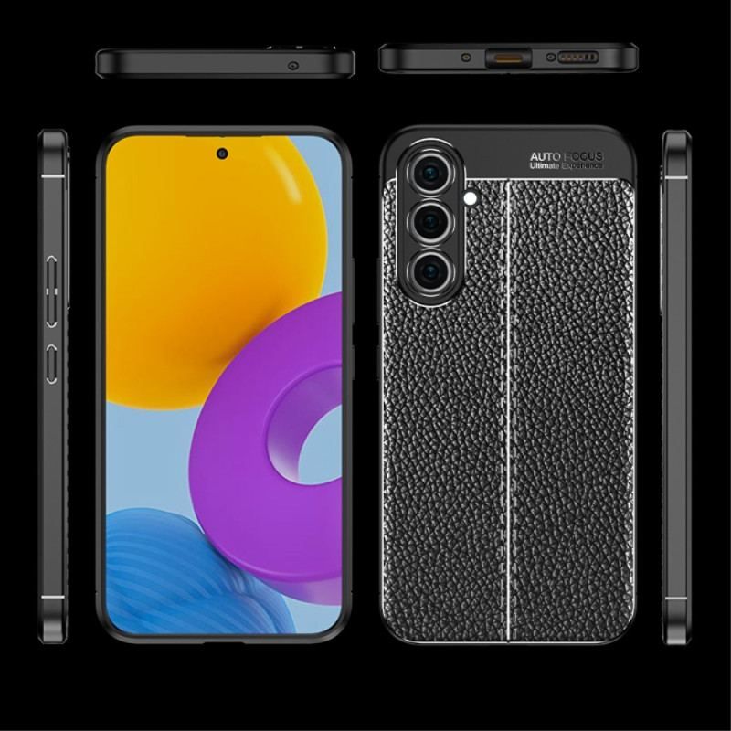 Coque Samsung Galaxy A54 5G Effet Cuir Litchi Double Line