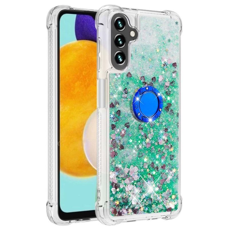 Coque Samsung Galaxy A54 5G Paillettes avec Anneau-Support