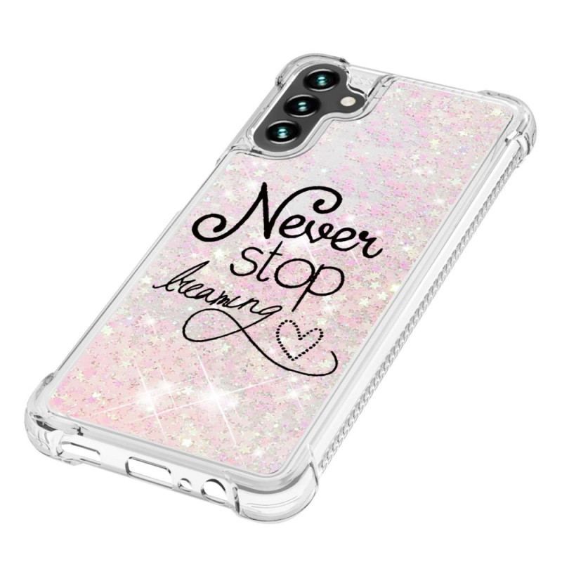 Coque Samsung Galaxy A54 5G Paillettes Never Stop