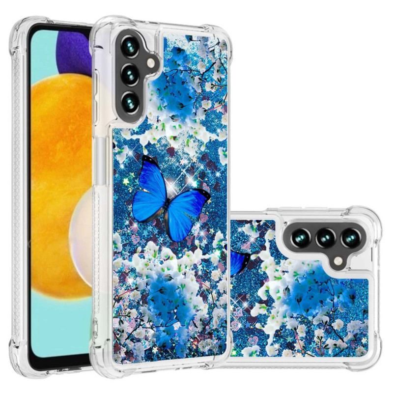 Coque Samsung Galaxy A54 5G Paillettes Papillons