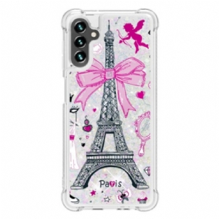 Coque Samsung Galaxy A54 5G Paillettes Tour Eiffel