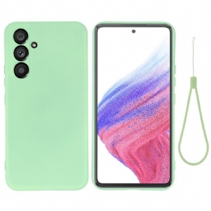 Coque Samsung Galaxy A54 5G Silicone Liquide avec Lanière