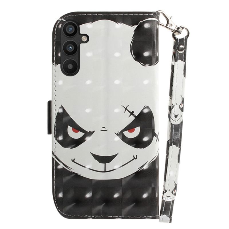 Housse Samsung Galaxy A54 5G Angry Panda à Lanière