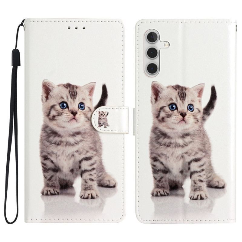 Housse Samsung Galaxy A54 5G Joli Chaton à Lanière