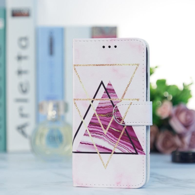 Housse Samsung Galaxy A54 5G Marbre Stylé à Lanière