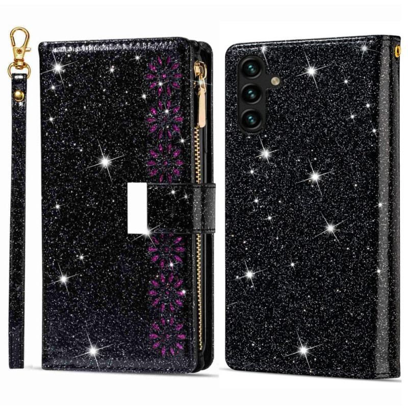 Housse Samsung Galaxy A54 5G Paillettes Portefeuille