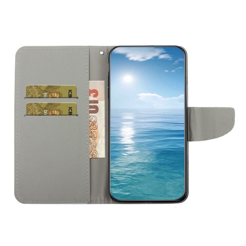 Housse Samsung Galaxy A54 5G Patchwork avec Lanière