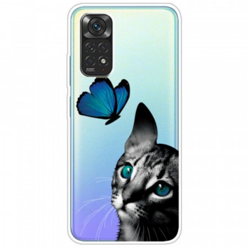 Coque Xiaomi Redmi Note 11 / 11s Chat et Papillon