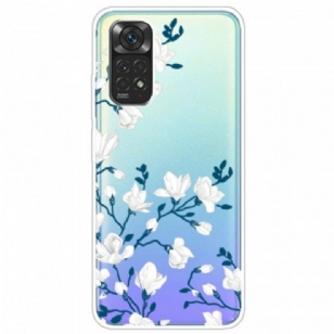 Coque Xiaomi Redmi Note 11 / 11s Fleurs Blanches