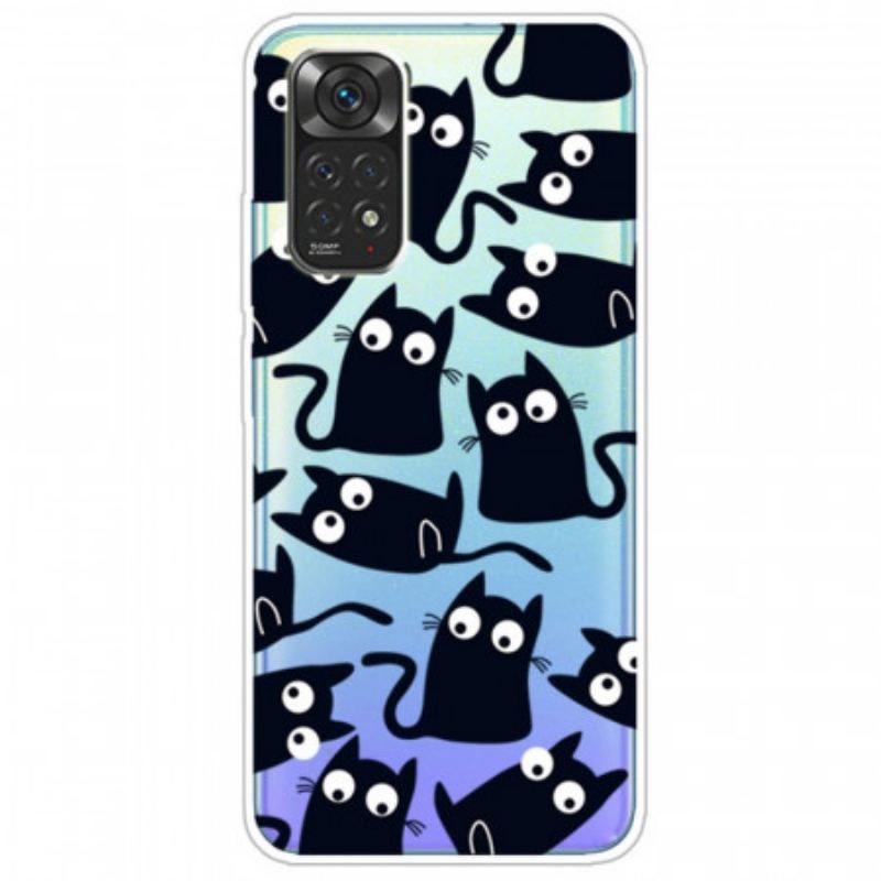 Coque Xiaomi Redmi Note 11 / 11s Multiples Chats Noirs