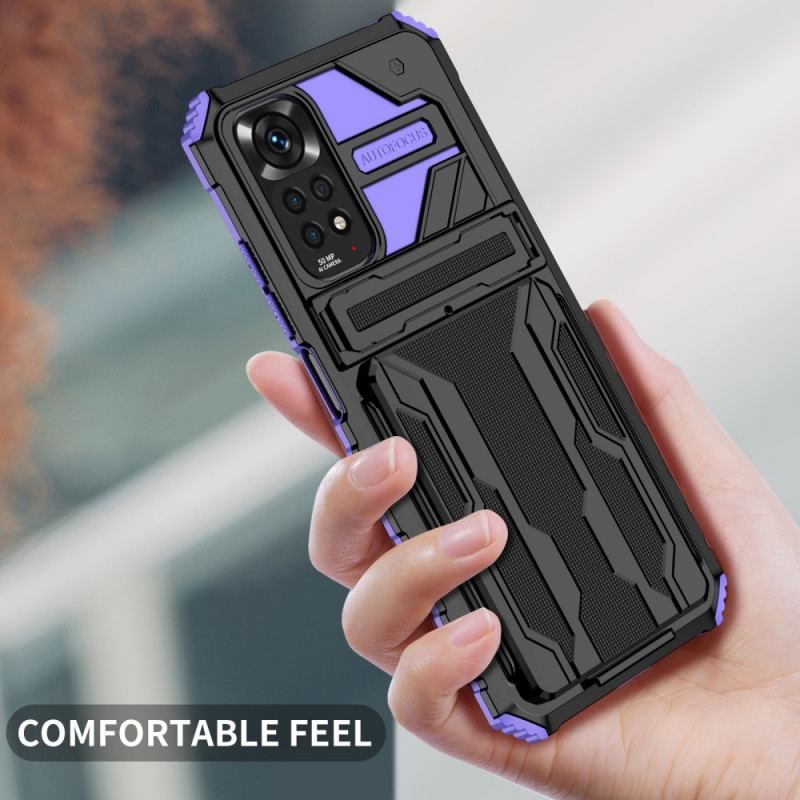 Coque Xiaomi Redmi Note 11 / 11s Porte-Cartes à Glissière et Support