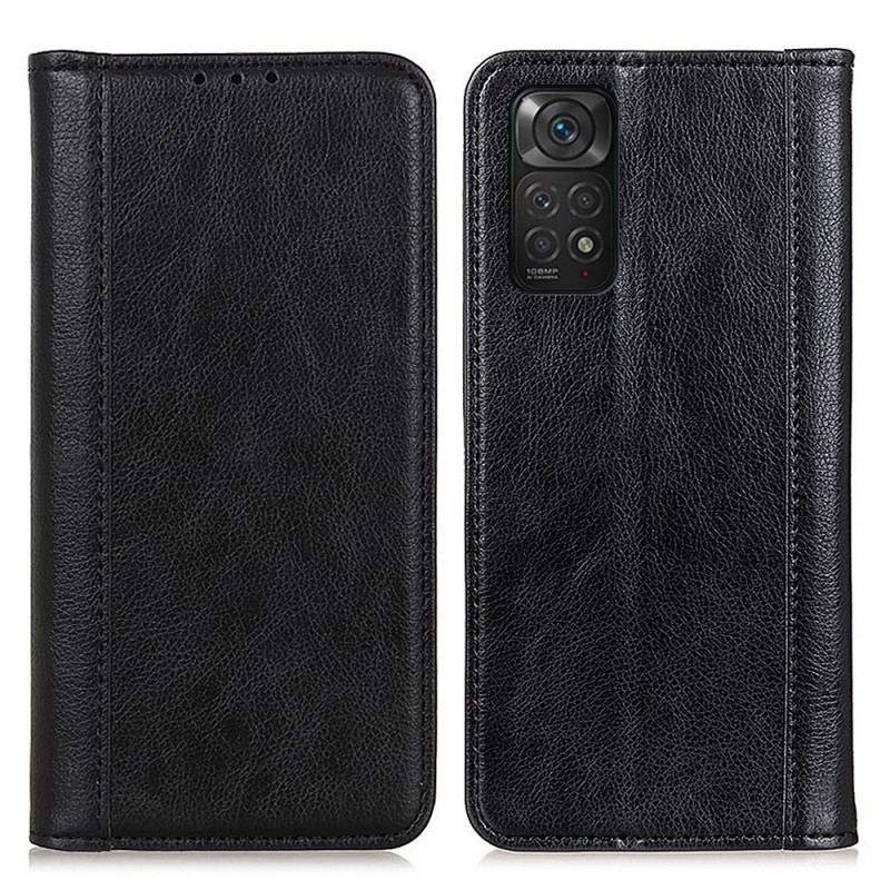 Flip Cover Xiaomi Redmi Note 11 / 11s Cuir Litchi Fendu Élégance