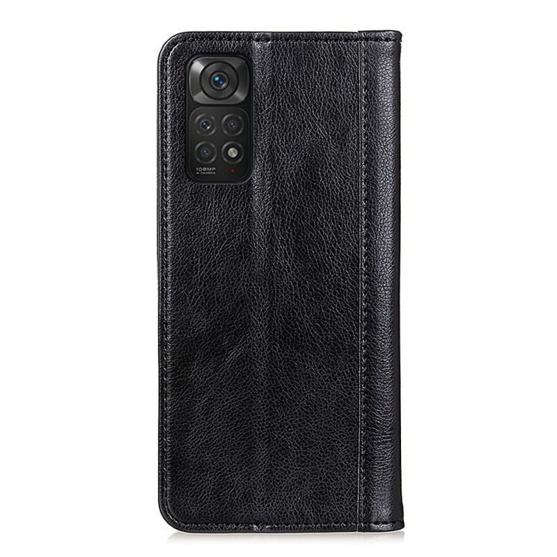 Flip Cover Xiaomi Redmi Note 11 / 11s Cuir Litchi Fendu Élégance