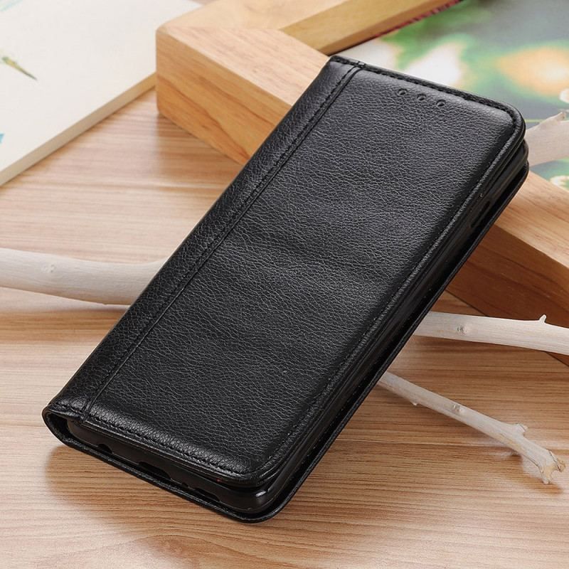 Flip Cover Xiaomi Redmi Note 11 / 11s Cuir Litchi Fendu Élégance