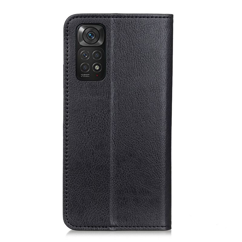 Flip Cover Xiaomi Redmi Note 11 / 11s Cuir Litchi Fendu Texture