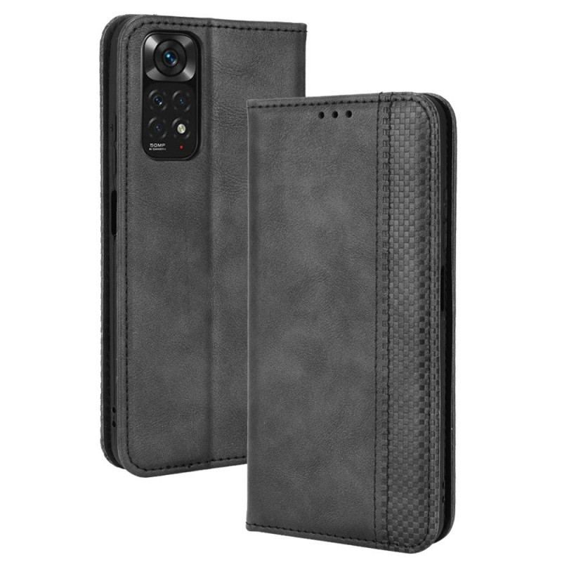 Flip Cover Xiaomi Redmi Note 11 / 11s Effet Cuir Vintage Stylisé