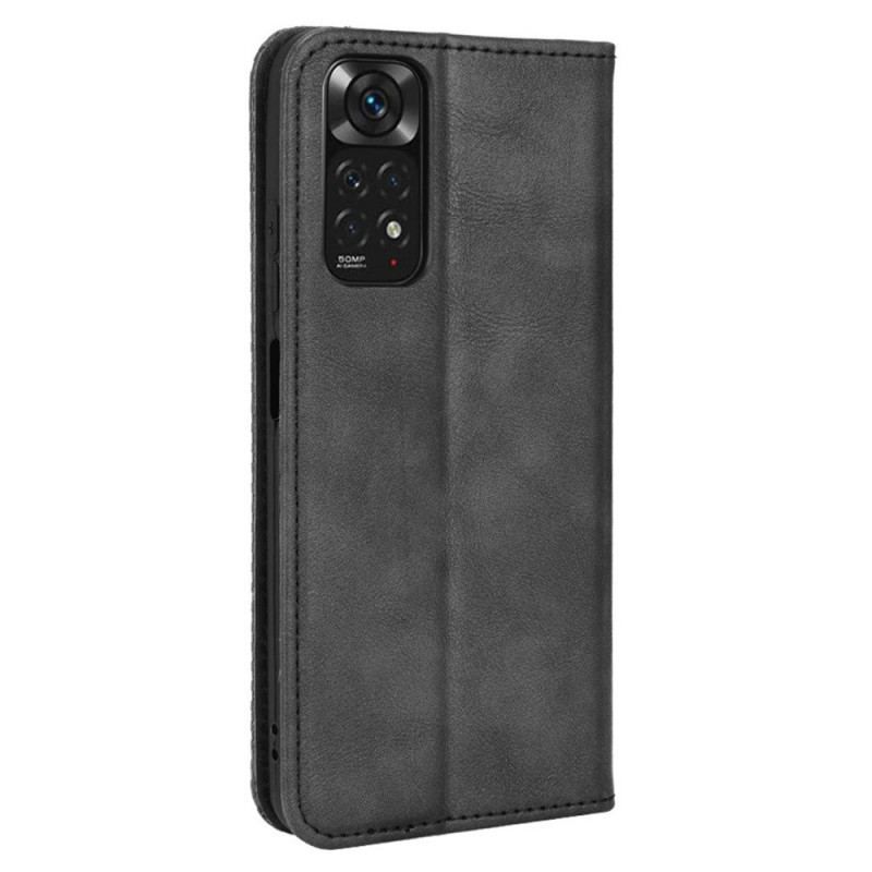 Flip Cover Xiaomi Redmi Note 11 / 11s Effet Cuir Vintage Stylisé