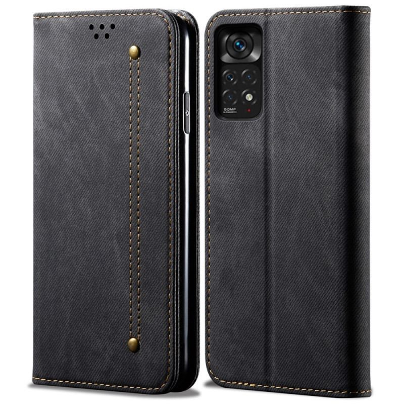 Flip Cover Xiaomi Redmi Note 11 / 11s Tissu Jeans