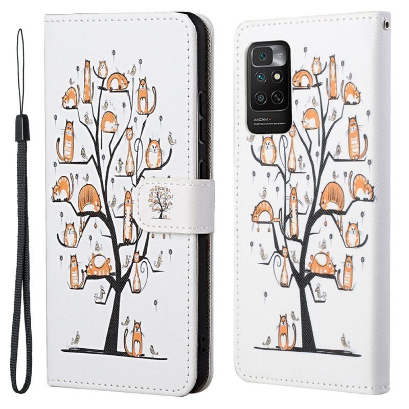 Housse Xiaomi Redmi Note 11 / 11s Funky Cats à Lanière