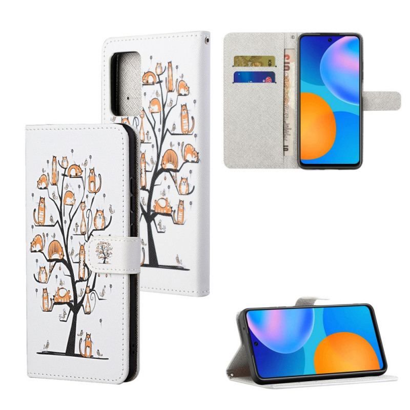 Housse Xiaomi Redmi Note 11 / 11s Funky Cats à Lanière