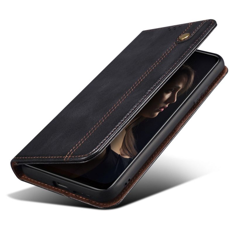 Flip Cover OnePlus 12 5G Simili Cuir Ciré