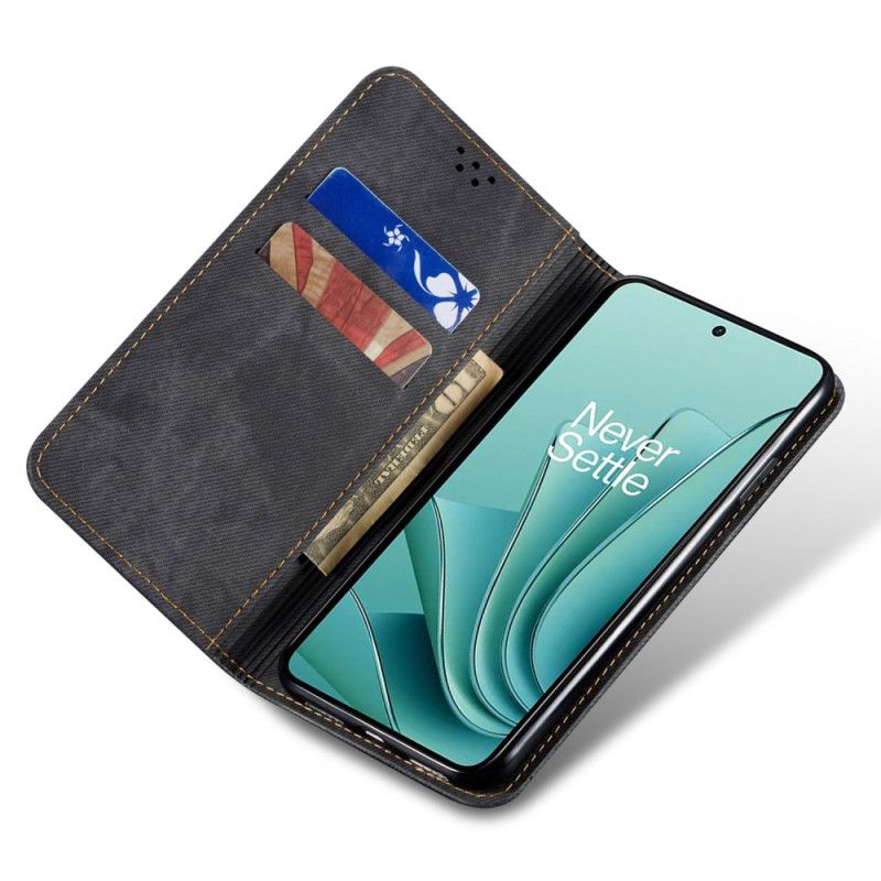 Flip Cover OnePlus 12 5G Tissu Jeans