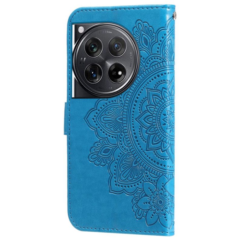 Housse OnePlus 12 5G Fleur Motif Floral à Lanière