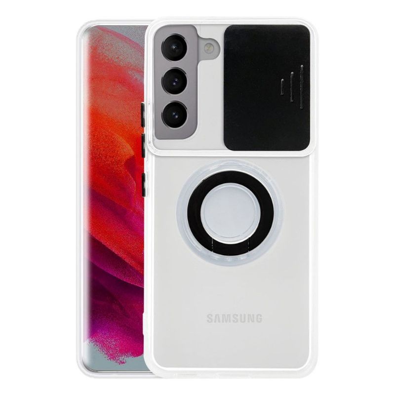 Coque Samsung Galaxy S22 Plus 5G avec anneau et cache caméra