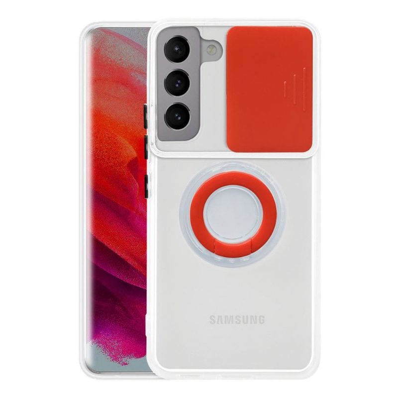 Coque Samsung Galaxy S22 Plus 5G avec anneau et cache caméra