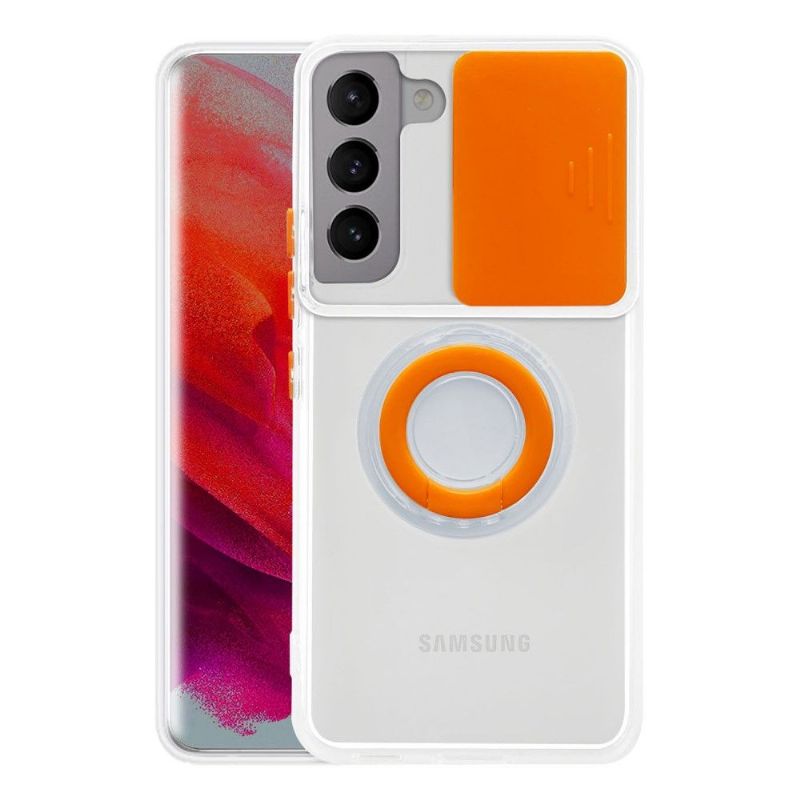 Coque Samsung Galaxy S22 Plus 5G avec anneau et cache caméra