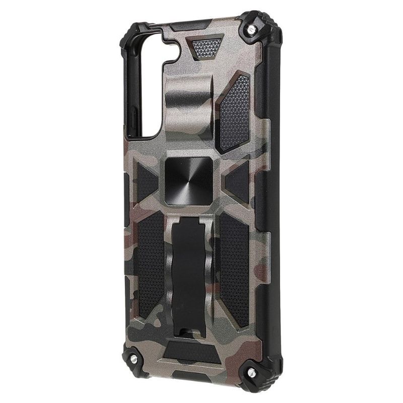 Coque Samsung Galaxy S22 Plus 5G Camouflage Militaire Fonction Support