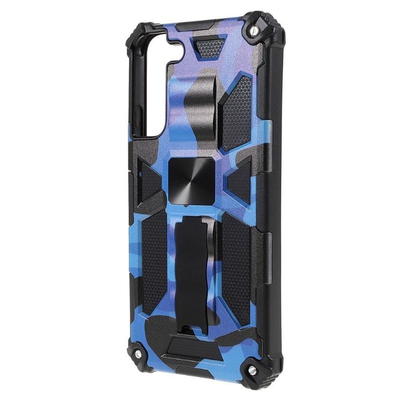 Coque Samsung Galaxy S22 Plus 5G Camouflage Militaire Fonction Support