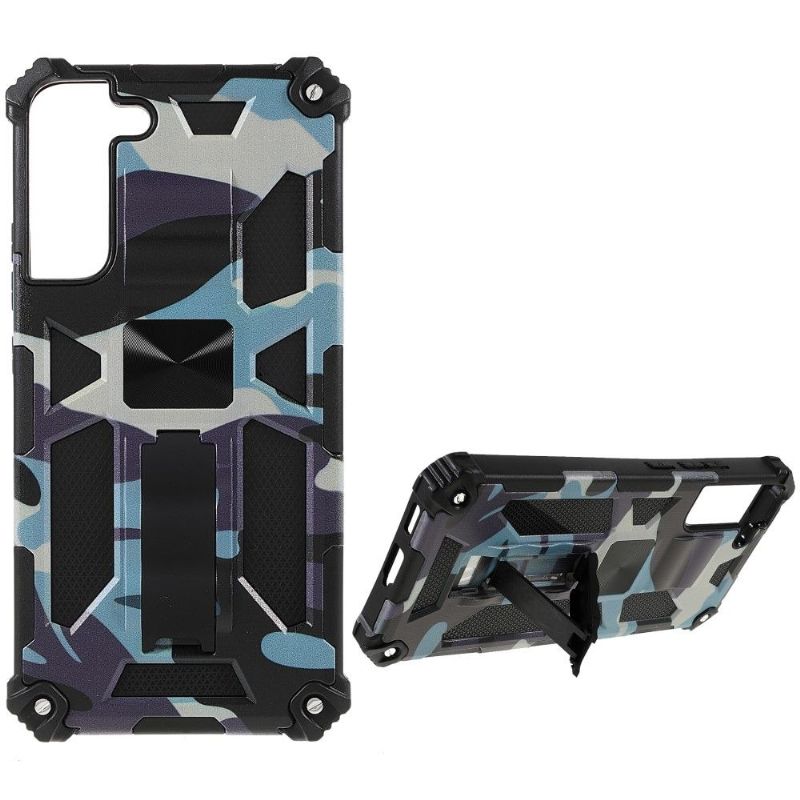 Coque Samsung Galaxy S22 Plus 5G Camouflage Militaire Fonction Support