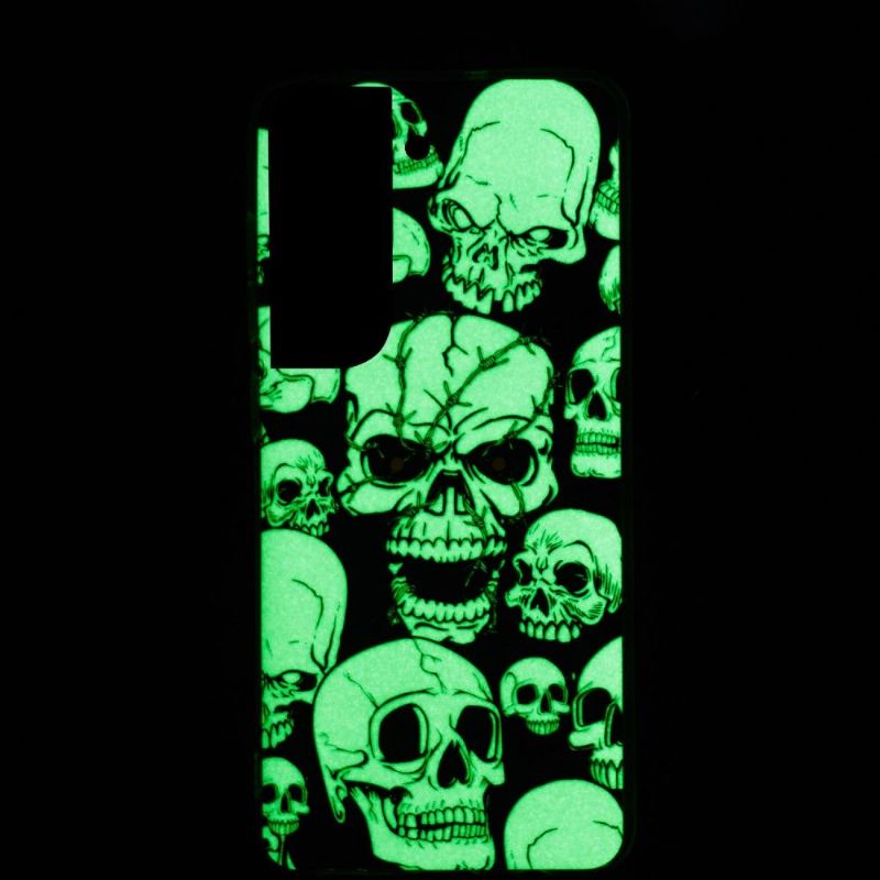 Coque Samsung Galaxy S22 Plus 5G Luminous tête de mort