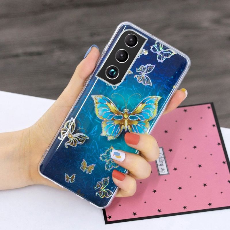 Coque Samsung Galaxy S22 Plus 5G silicone Papillons