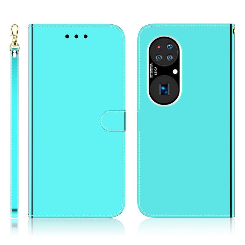 Housse Huawei P50 Pro simili cuir effet miroir