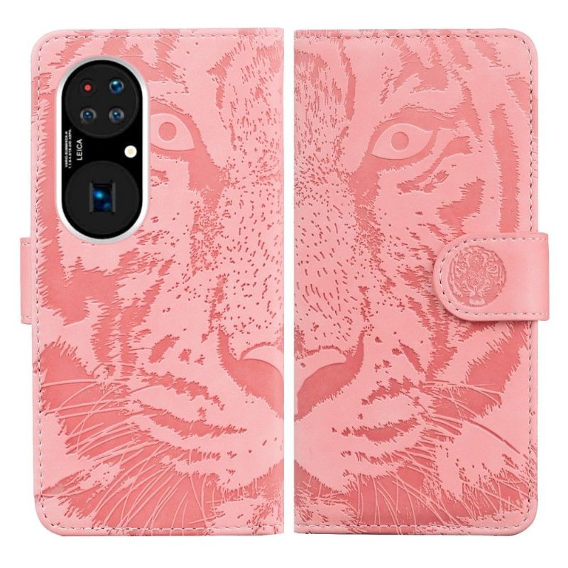 Housse Huawei P50 Pro tigre en relief